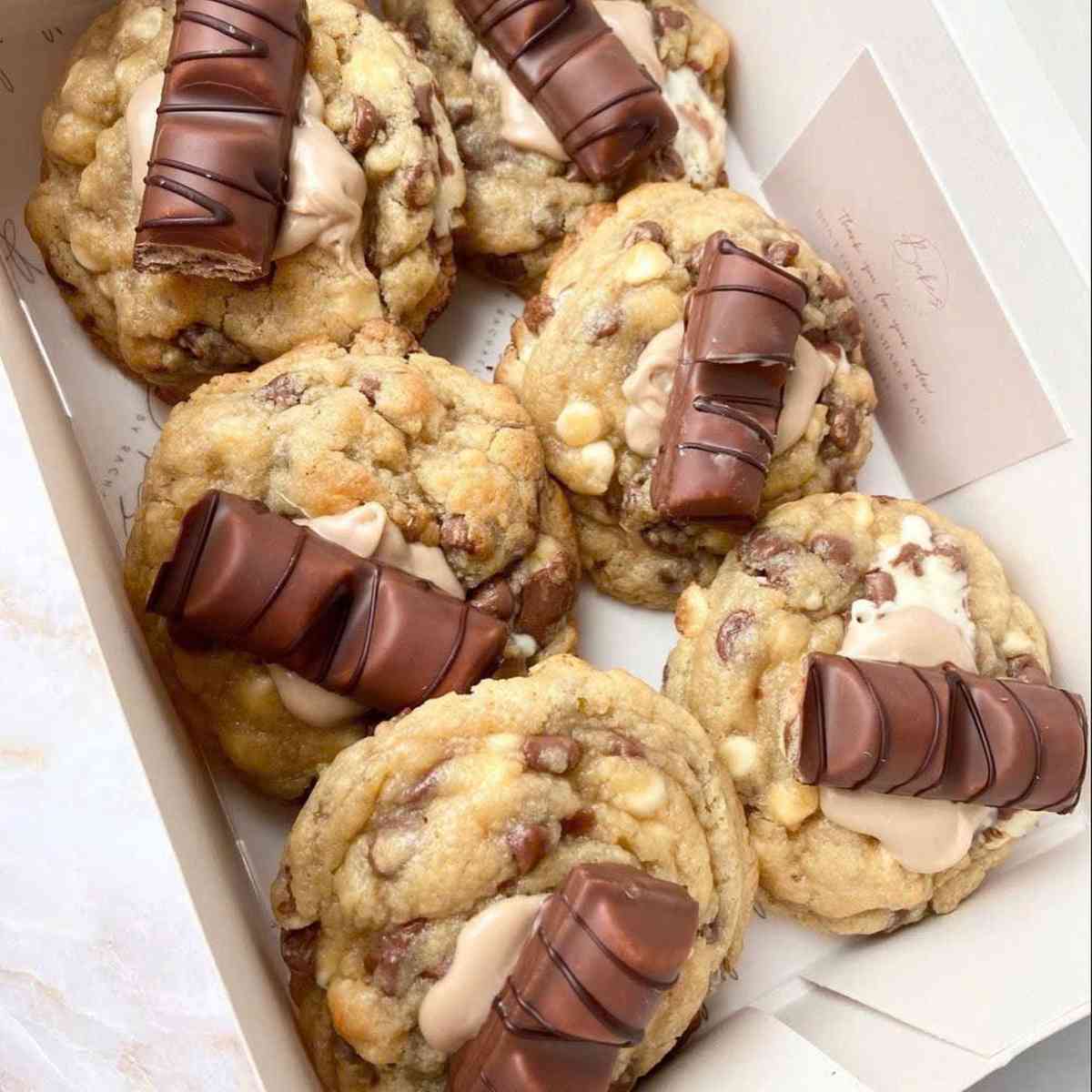 Strawberry matcha cream puffs boxed for pickup