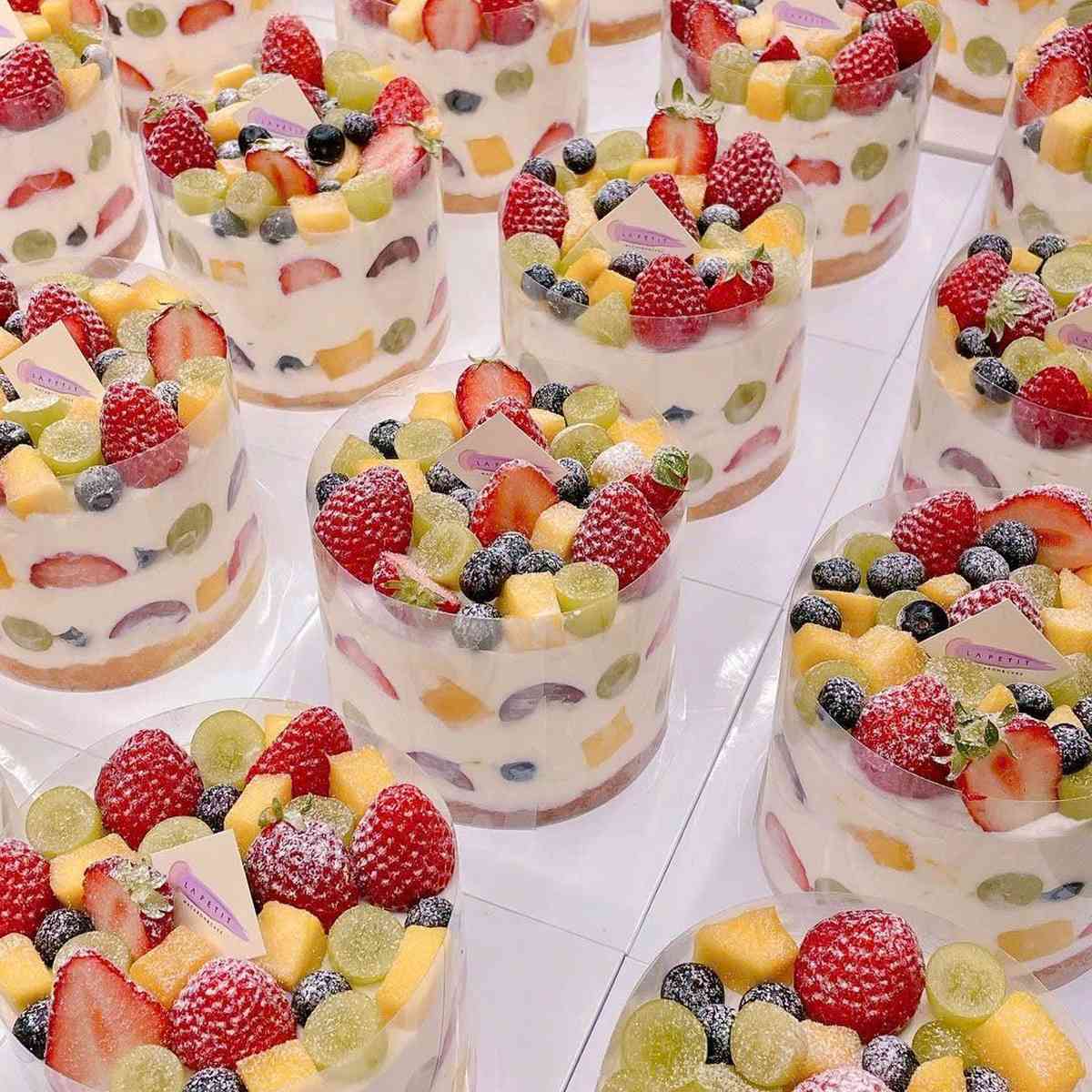 Swiss roll slices from one of the first weekly menus